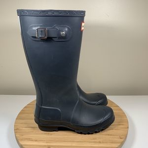 Hunter Kids Matte Navy Rain Boots